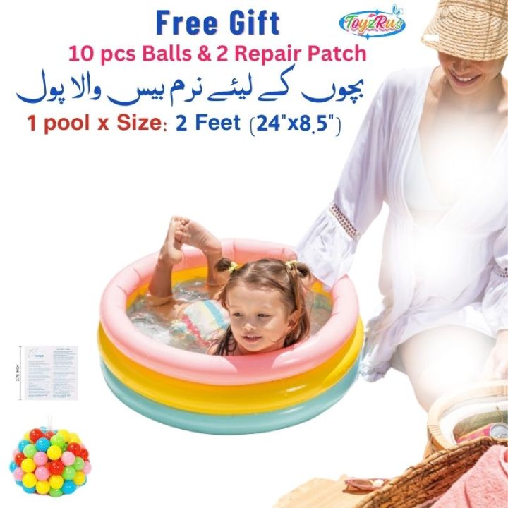 INTEX%20Sunset%20Glow%20Baby%20Pool%202ft%20(24"%20x%208.5"%20)%20%20With%20Air%20Pump,%2010pcs%20Balls%20&%202%20Repair%20Patch%20Swimming%20Tub%20For%20Bath%20-%20Swimming%20Tub%20For%20Bath%20-%20Inflatable%20Pool%20Sunset%20Glow%20Baby%20Pool%20For%20Kids%20Inflatable%20Kids%20Bath%20Tub%20For%20Children%20-%20Swimming%20pool%20for%20kids%20-%20Image%203