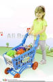 19" Mini Shopping Cart with Full Grocery Food Toy Play set for Kids Imported Made. 