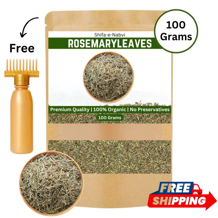 100 Grams Dry Rosemary Leaves With Free Applicator | Ideal for Strong Hair Growth | Rosemary Leaf - Natural Solution Of Healthy Lifestyle |