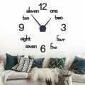 New Wooden Wall Clock 24 inch Non-ticking one AA battery DIY Quartz Clocks Fashion Watches 3D Laser Cut Wooden Wall Clock For Living Room Home Decor(mix). 