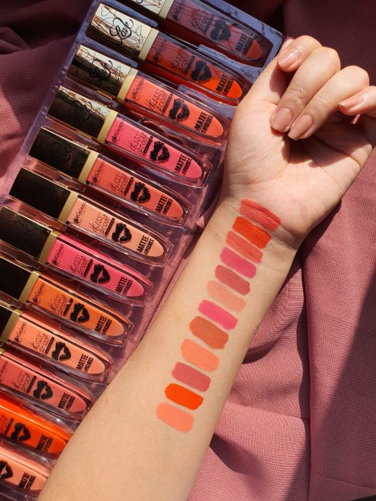 Mielena Kiss Proof Matte 12PCs Vault Lipgloss (Setting A)
