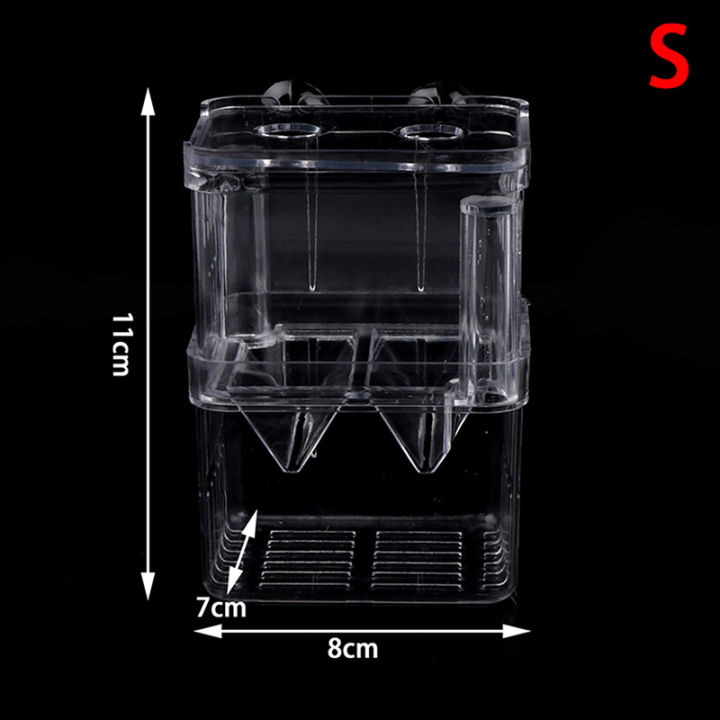 Double-Deck Clear Fish Breeding Isolation Box Aquarium Fish Tank ...