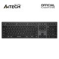 A4tech FBX50C Bluetooth & 2.4G Wireless Keyboard - Rechargeable USB Type C - Multi Device - 2 cm Slim & Lightweight - Scissor Switch Keys - Multidevice Pairs Upto 4 Devices - For PC/Laptop/Tablet/iOS/Android/Smart TV. 