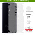 OnePlus 6 Skin/Wrap 360 Protection Sheet/ Carbon fiber/ Matte/ Transparent/ Lamination Back And Sides Included Camera Skin. 