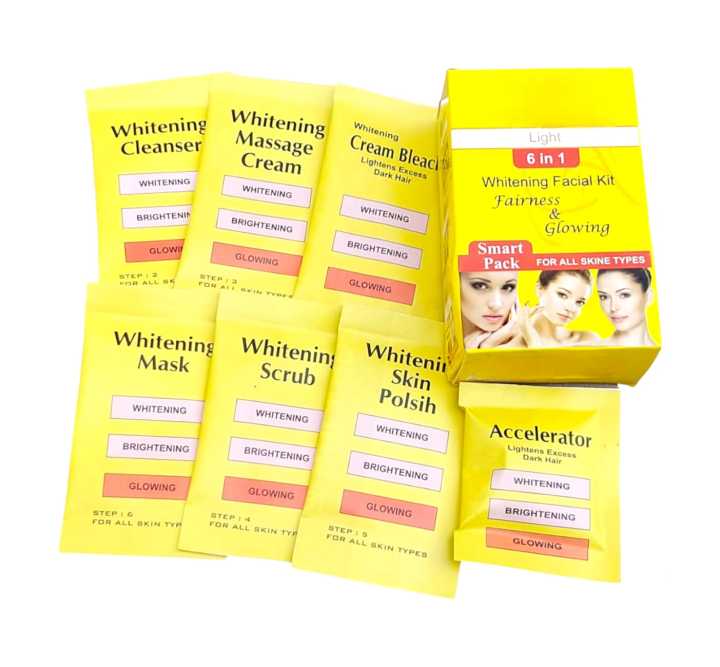 New 6 Steps Whitening Sachet Facial Kit