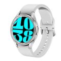JS WATCH 6 MAX CLASSIC 1.43 INCH AMOLED DISPLAY SPORT SMART WATCH NFC IP67 WITH AIFIT MAX APP SILVER. 