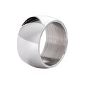 Punk Wide 12mm Glossy Thick Ring Hip Hop Jewelry Titanium Stainless Steel Chunky Rings For Men. 