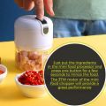 250ml USB Rechargeable Portable Electric Mini Garlic Chopper, Food Chopper, One Touch Operation Mincing Machine Mince Chopper. 