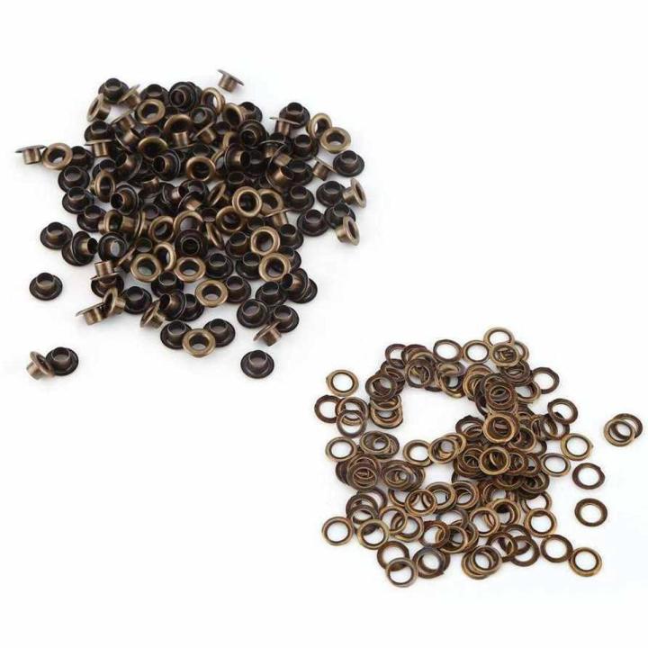 Hot 100pcs Metal Eyelets Small Grommets with Washers for Leather Craft DIY Sewing