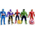 8 Characters Pcs Set - Avengers Marvel and DC Action Figures Superhero With LED Light Toys Movable Head Arms Legs Knee Elbow Moveable Super Hero Figure - Superman Spiderman Batman Toy For Kids Boys Girls Baby Children - Size 11cm / 4.5 inch. 