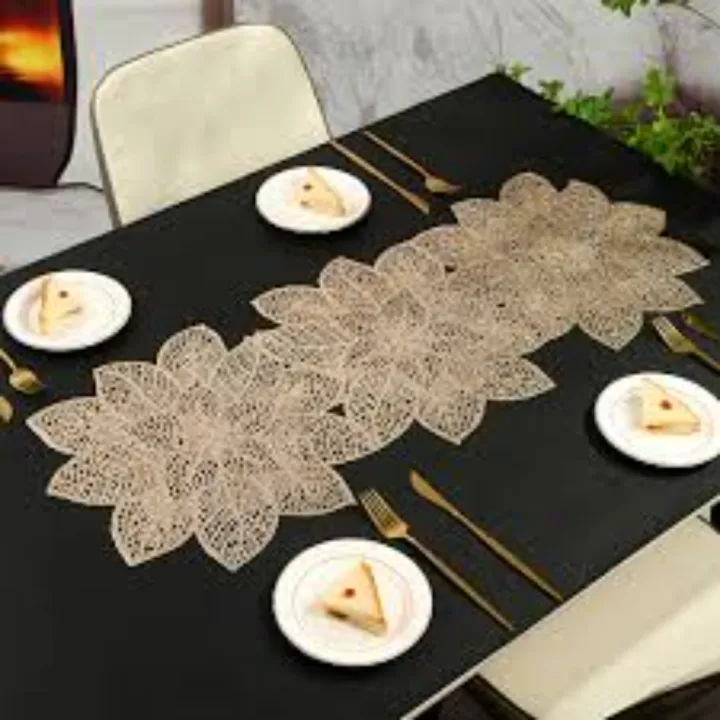 Pvc Table Runner pvc table runner 1pc 90x33cm golden china d439 | Daraz.pk