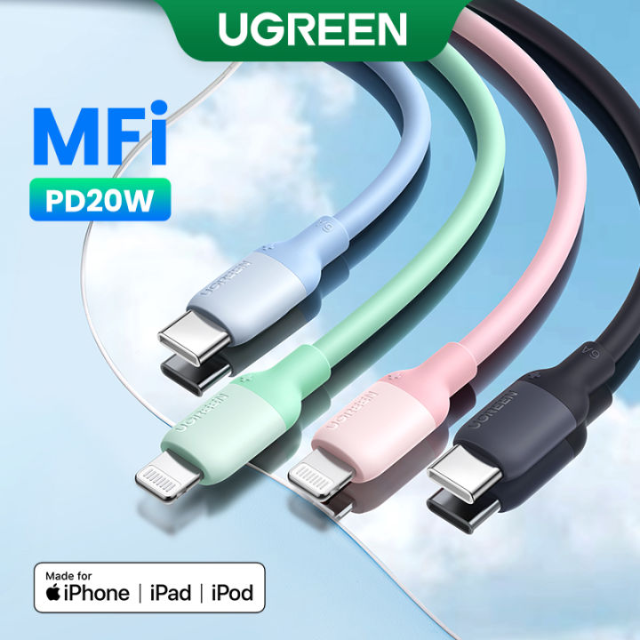 [Apple MFi Certified] UGREEN PD 20W Type C to Lightning Cable MFi Certified Fast Charging for iPhone XR 16 15 Mini Pro Max iPhone Pro Max SE X XS XR 8 Plus AirPods Pro for Macbook USB Cord