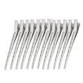 Hair Section Sectioning Clips 12 Strong Grip Hairdressing Anti Slip Styling Flat Stainless Steel Salon With Holes Portable Duck Bill Clamp Home Barber For sectioning & setting hair. Long, smooth metal clips slip through hair without pulling. 