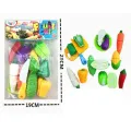 Realistic Sliceable Fruit and Vegetables Cutting Play Toy Set with Velcro. 