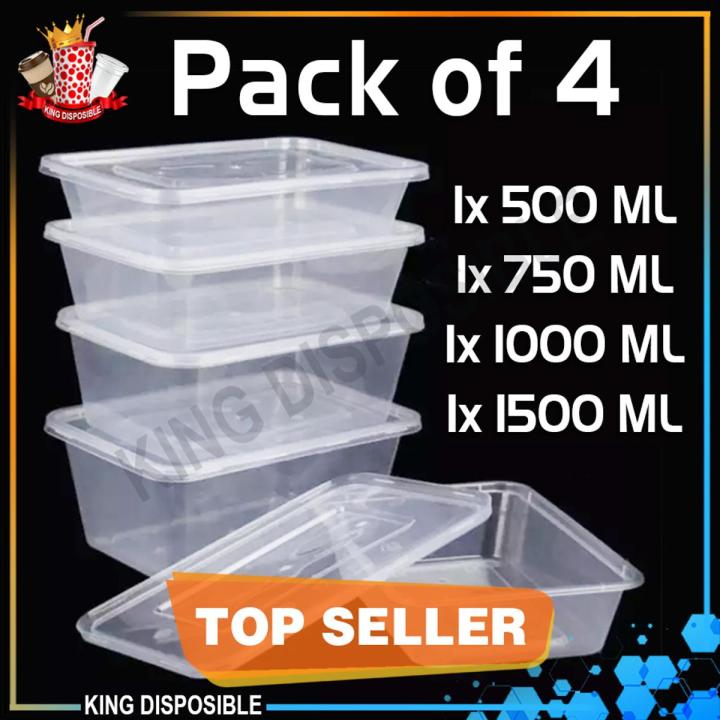 Microwave Disposable Food Storage Boxes, Transparent Box, Clear ...