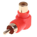 1Pair 90 Degree RCA Right Angle Connector Plug Adapters M/F Elbow Audio Adapter. 