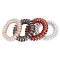 Rubber Telephone Wire Hair Ties Spiral Slinky Hair Head Elastic Multicolor Bands. 