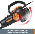 WORX 12 Amp TRIVAC 3-in-1 Electric Leaf Blower/Mulcher/Yard Vacuum - WG512. 