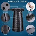 Portable Retractable Folding Stool, Telescoping Minimax Stool Seat Lightweight for Camping Fishing Hiking Indoor and Outdoor Travel. 