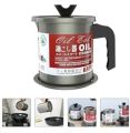 Oil Filter Pot Oil Strainer Pot Stainless Steel Grease Strainer Oil Storage Pot Oil Container Stainless Steel Oiler Tank Container Grease Keeper with Filter Dust Lid Non slip Handle for Frying Oil and Cooking Grease. 