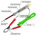 JOUYI 4X Automotive LED Circuit Tester 6-24V Test Light with Dual Probes 47 Inch Antifreeze Wire Alligator Clip for Testing. 