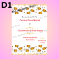 Customized 20/50/100 PCs Dholki/Mayon/Sangeet invitation cards - wedding Invitation Cards. 