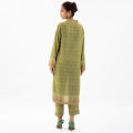 Maahru - Unstitched Fabric for women - 2 Piece - Olive Forest (Blended Lawn). 