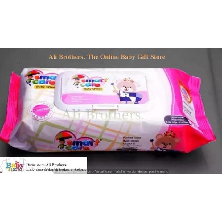 Smart Care (Premium Quality) Baby Wipes Product Care Baby Brand 80 Pcs