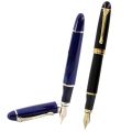 JINHAO X450 18 KGP 0.7mm broad nib fountain pen blue. 