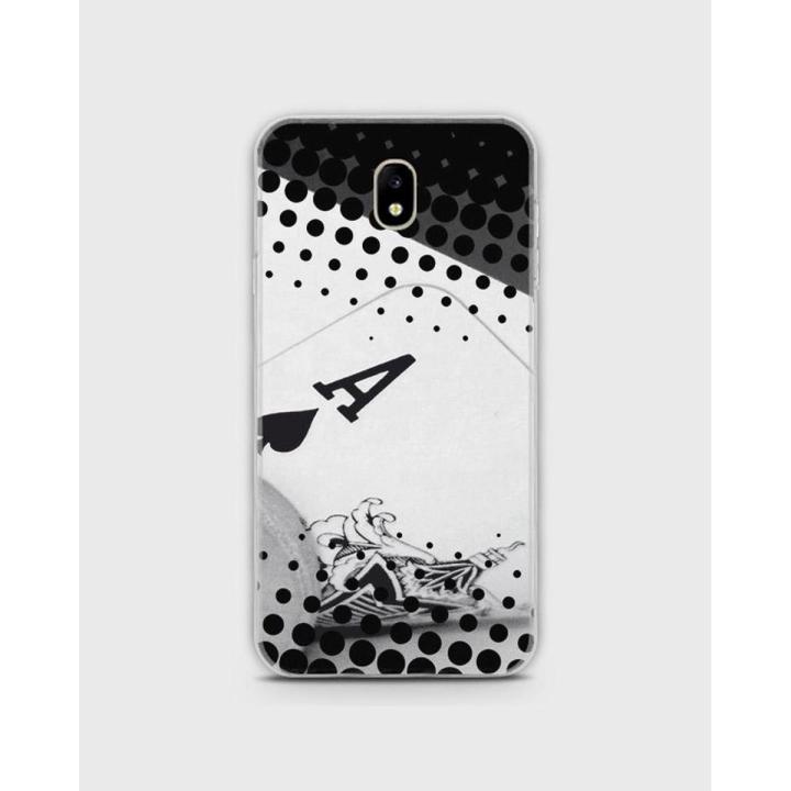 Samsung J520 Cover in Hybrid Soft Case cover Tpu Black Poker - 1cover2063