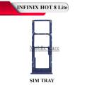 Infinix Hot 8 Lite Sim Tray  Infinix Hot 8 SIM Tray Sim Jacket Sim Slot Sim Door For Hot 8 Lite  Infinix Hot 8  - Blue. 
