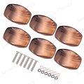 6 Pcs Coffee Big Square Guitar Tuning Pegs Tuners Machine Heads Replacement Button Knob Handle Cap. 