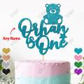 PERSONALISED Turns One Glitter Cake Topper For Party Celebration, Boy or Girl First Birthday Toppers, Customized topper with ANY Color, ANY NAME, ANY AGE. 