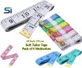 Big Size Tailor Measuring Tape (60 Inch /150 cm) – Pack of 6 pieces Multicolor – Double Sided Tailor Cloth Ruler Inch Tape. 