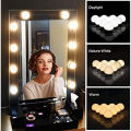 Vanity Light LED Bulbs for Makeup Mirror - Portable Super Bright Mirror Studio Glow 3 Modes for Dressing Table - White, Off White & Yellow with 10 Bulbs Vanity Light By Swift Decor. 