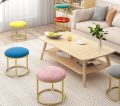 Saas Flow sitting stool sofa chair ottoman stool with metal legs Ottoman pouffes sitting sofa chair for  living room home Furniture. 