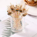 100Pcs Hamburger Garnish Bamboo Sticks Disposable Fruit Sticks Food Picks-Angelia. 