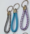 PACK Of 3 Fashion Keychain PU Leather Key Chain Braided Woven Rope Key rings Bag Keyring Car keyrings Men Women Keychains. 