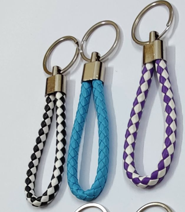 PACK%20Of%203%20Fashion%20Keychain%20PU%20Leather%20Key%20Chain%20Braided%20Woven%20Rope%20Key%20rings%20Bag%20Keyring%20Car%20keyrings%20Men%20Women%20Keychains%20-%20Image%204