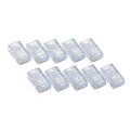 RJ45 Connector 100 pcs Crystal_ 8Pin RJ45 Modular Plug Rj-45 Network Cable Connector Adapter for Cat5 Cat5e Rj 45 Ethernet Cable Plugs Head. 