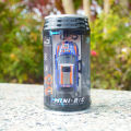 Mini Remote Control Soda Can Car 4 Channel With Front And Back Lights - 2.4GHz - Car Size Approx. 8cm - Blue. 