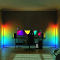 Gradient Floor Standing Corner LED Lamp with color changing effects. 