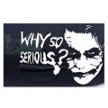 Why So Serious Joker Batman Sci Fi Car or Truck Window Laptop Decal Sticker White 8in X 5.3in. 