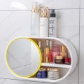 Day2day Mall Wall Mounted Makeup Storage Organizer with Mirror. 