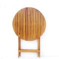 Beach Wood Folding Round Table. 
