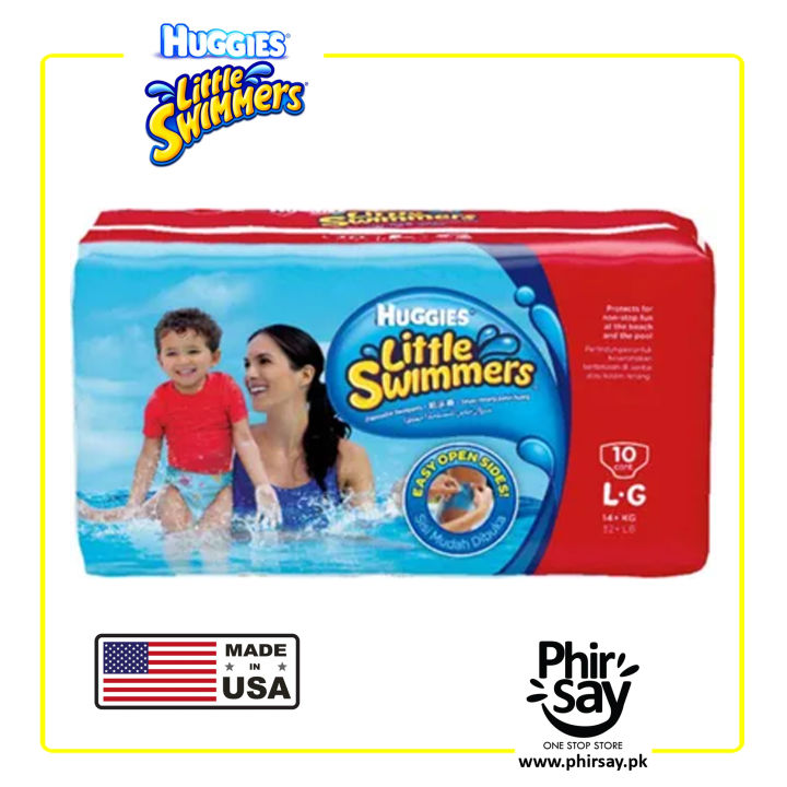 Huggies Little Swimmers Swim Pants Diapers - Large 14+KG - USA Imported - 10pc