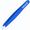 Dexam Eyebrow Tweezers Slanted Stainless Steel Black Facial Hair Removal Tweezer For Men And Women. 