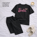 Barbie Printed Oversized Cotton Jersey Nighty Pajama Set for Women (S–XL) & Girls (7–14 Years) | All-Day Home Wear, Lounge & Sleepwear | Soft Summer Family Wear. 