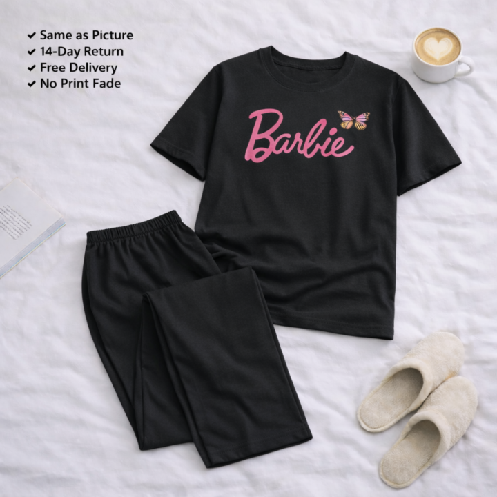 Barbie%20Printed%20Oversized%20Cotton%20Jersey%20Nighty%20Pajama%20Set%20for%20Women%20(S%E2%80%93XL)%20&%20Girls%20(7%E2%80%9314%20Years)%20%7C%20All-Day%20Home%20Wear,%20Lounge%20&%20Sleepwear%20%7C%20Soft%20Summer%20Family%20Wear%20-%20Image%204