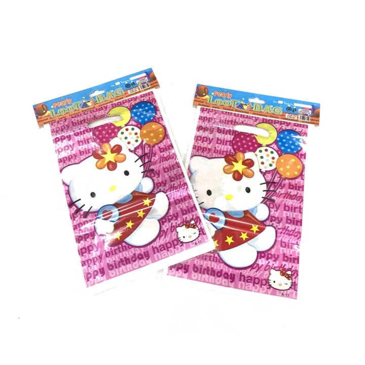 HELLO KITTY GOODY BAGS - PACK OF 10 GOODY BAGS - HELLO KITTY THEME GOODY BAGS